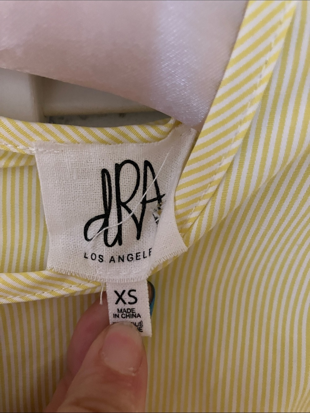 Anthropologie dRA Los Angeles Striped Yellow Bell Sleeve Ruffled Top XS - Picture 2 of 7